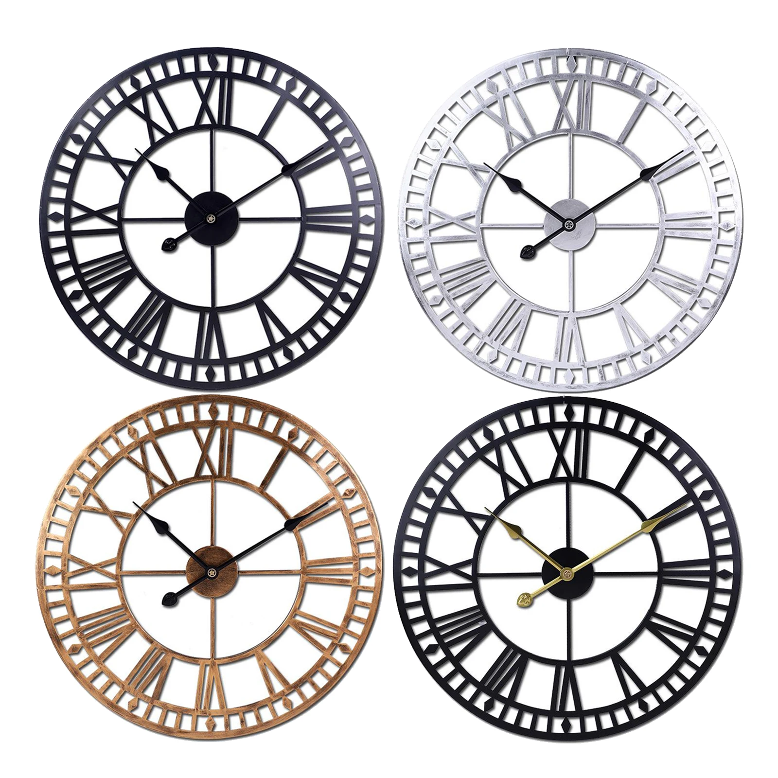 Details about   Vintage Wall Clock 40cm Clocks Quiet Swing Decorative Clocks 