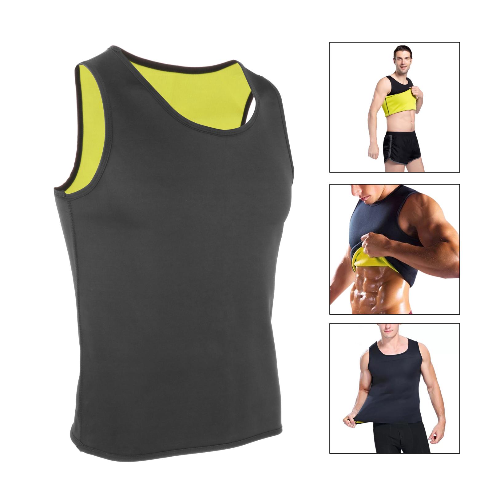 Men Sauna Vest Sweat Tank Top Waist Trainer Slimming Fintness Gym Underwear