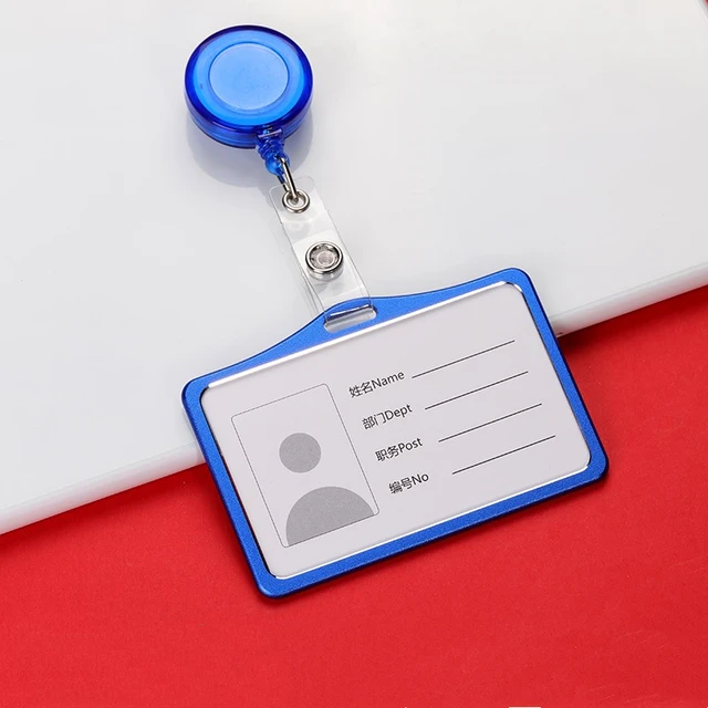 1pc Retractable Badge Card Holder Nurse Doctor Exhibition Id Name Card  Badge Holder School Office Supplies - Badge Holder & Accessories -  AliExpress