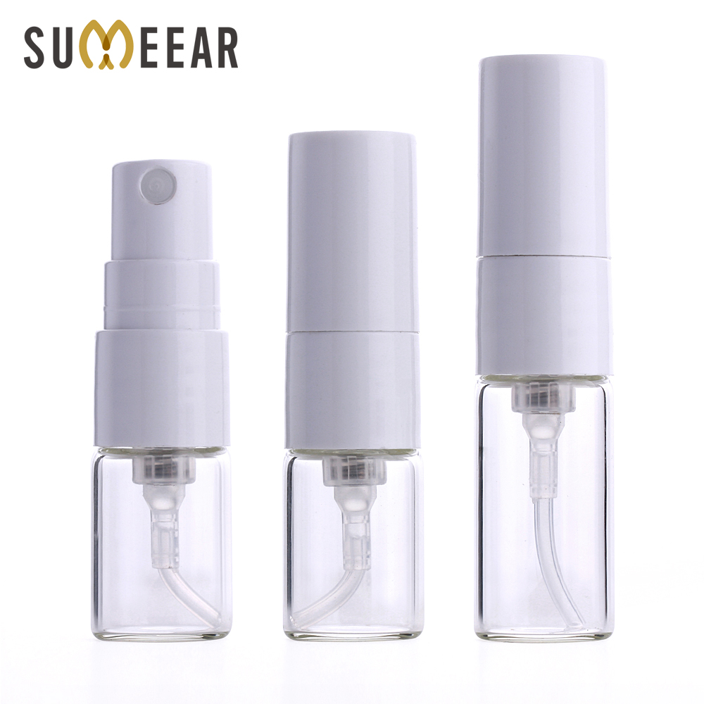 Best of 100 Pcs / Lot 1ml 2ml Mini Perfume Bottle White Spray Refillable Empty Bottles Cosmetic Containers Portable Perfume Atomizer Reviews & Tips