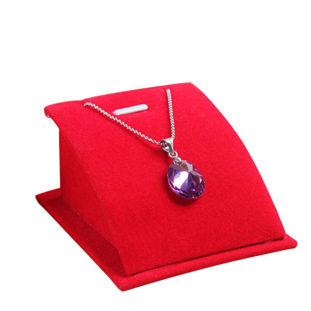 1Pc Jewelry Stand Holder for Counter Show Props Pendants Necklaces Chains Gifts Organizer Velvet Mini Protable Display Rack