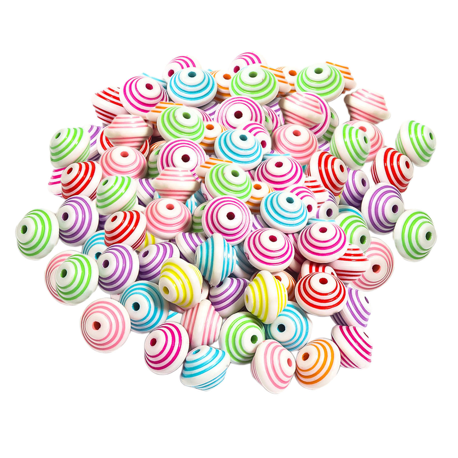 300x DIY Acrylic Beads Charms Craft Round Beads for Jewelry Making, Necklace, Choker, 12mm Diameter