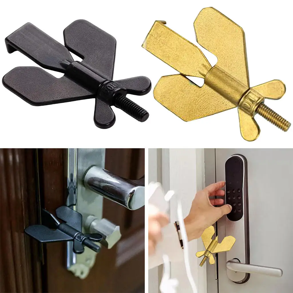 304 Stainless Steel Small Portable Door Lock for Travel Hotel Security Bedroom Safety Locks Protector Personal Protection