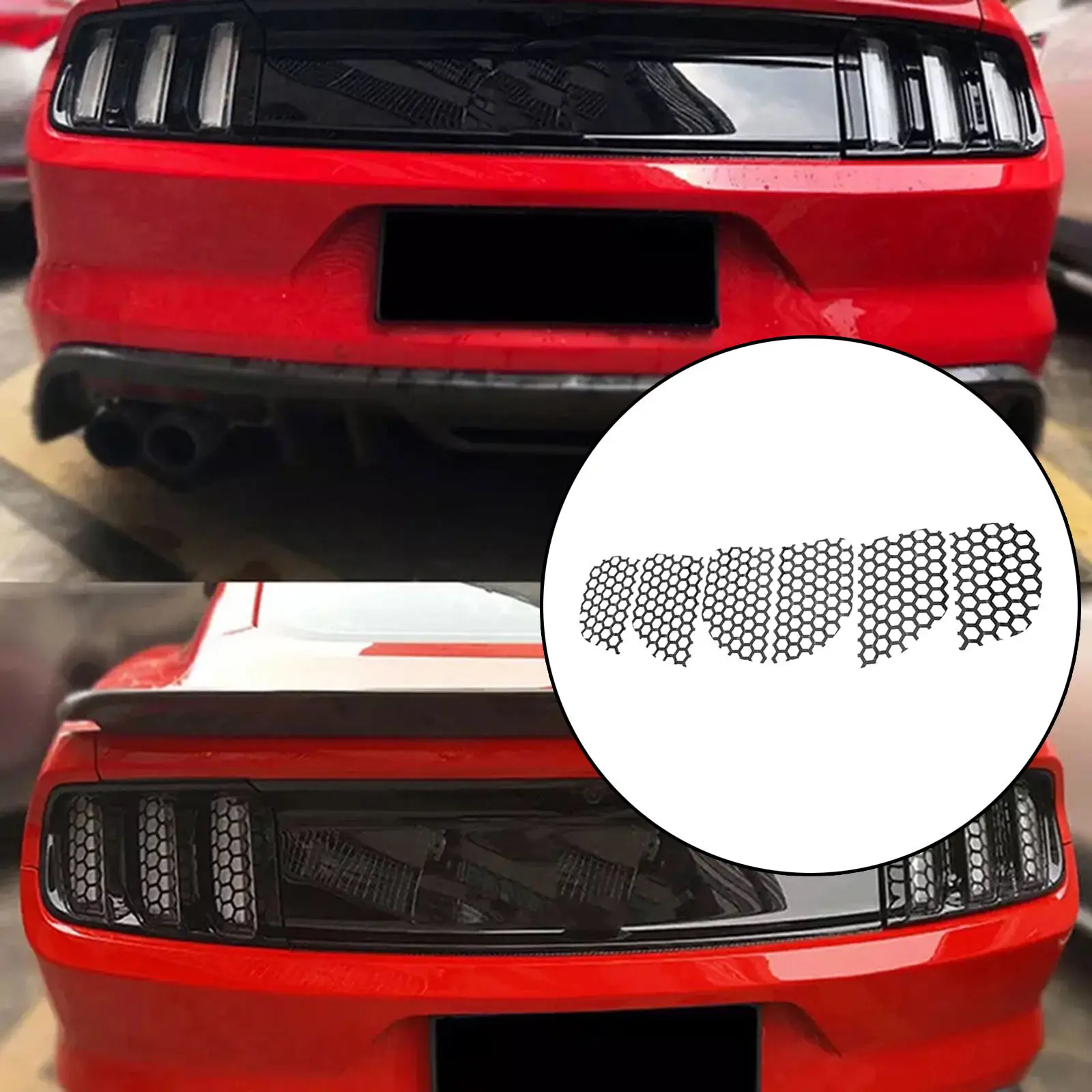 Honeycomb Sticker Taillight Decor Unil Rear Tail Light Cover for Car