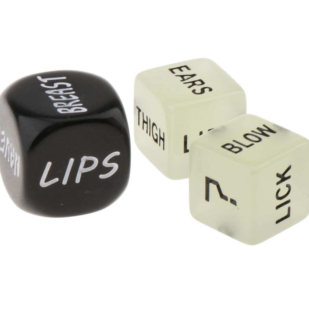 4 Pièces Adulte Sexe Dés Jeux Couples Nuit Grivois Fun Party Blanc + Noir +