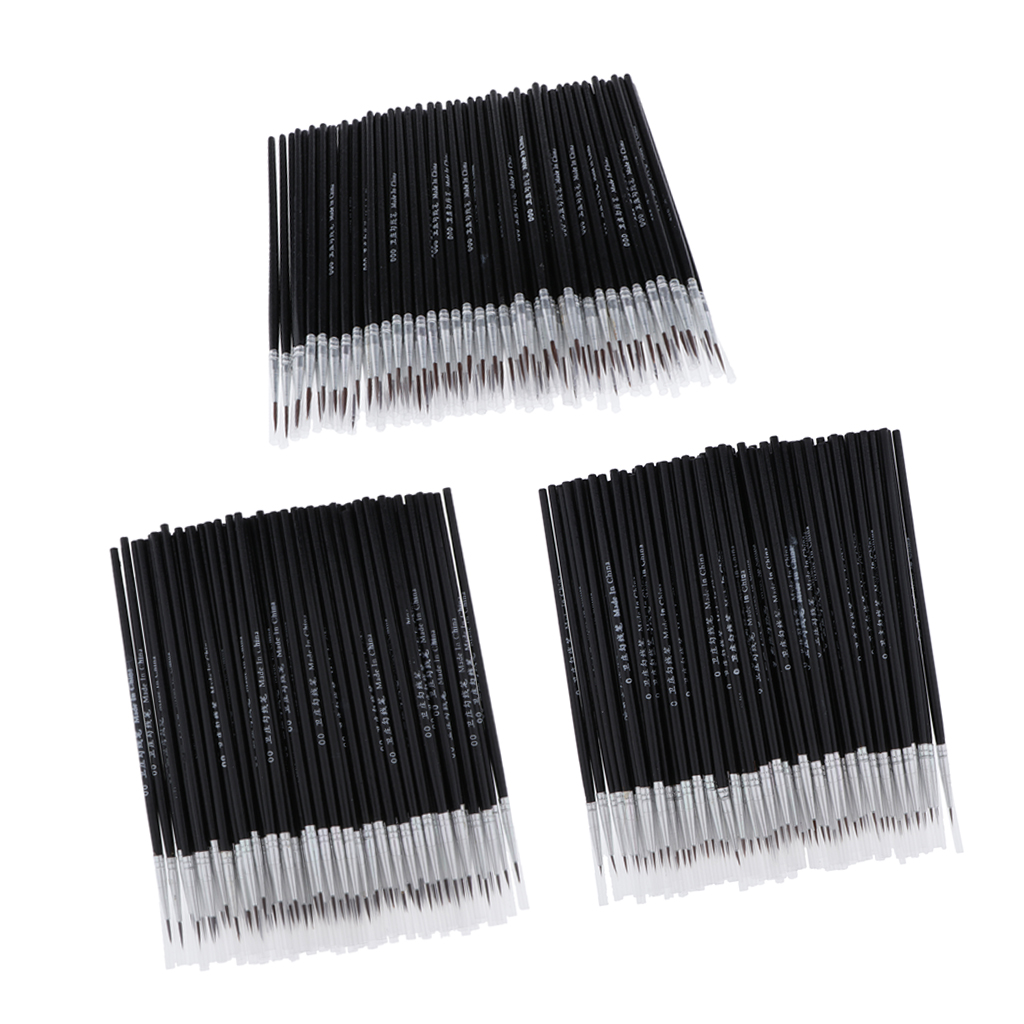 100Pcs Fine Point Tip Nylon Hair Drawing Hook Line Pen Artist Paint Brush