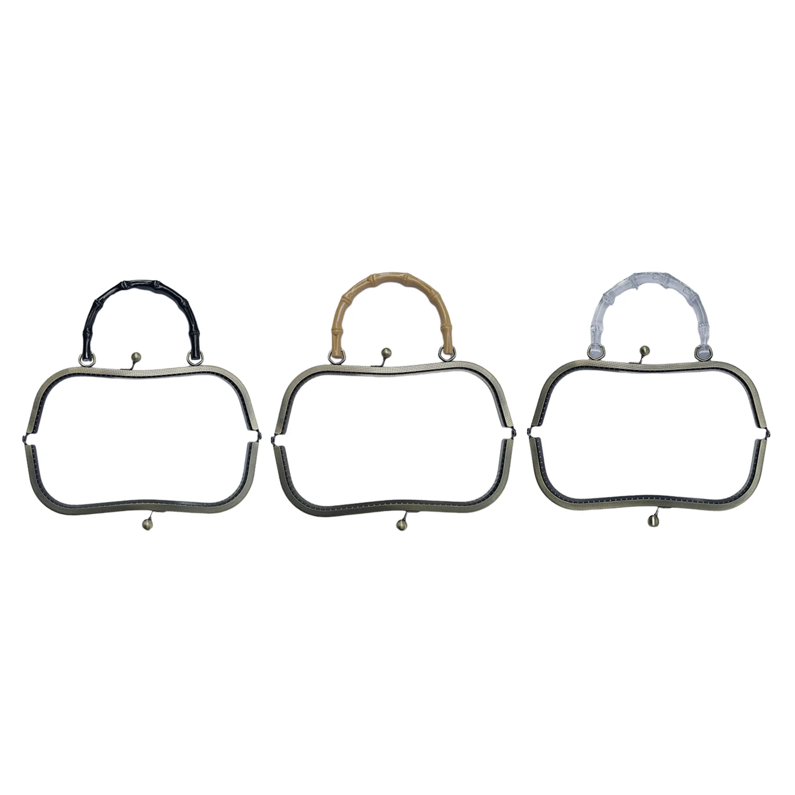 Retro Metal Purse Frame Handle for Clutch Bag DIY Handbag Decorations Accessories Making Kiss Clasp Lock Hardware