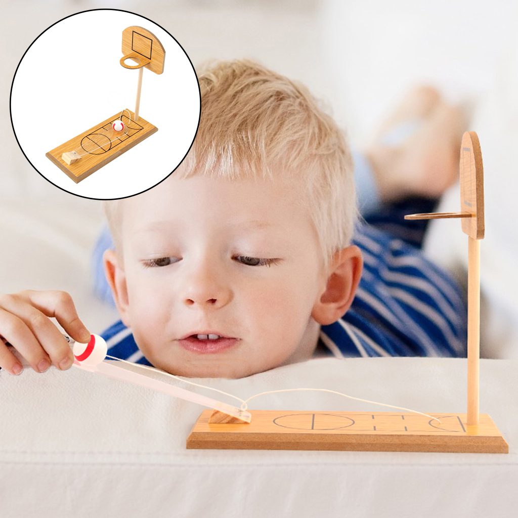 Mini Desktop Basketball Game Tabletop Portable Basketball Game Wooden Fun Sports Family Travel Toys