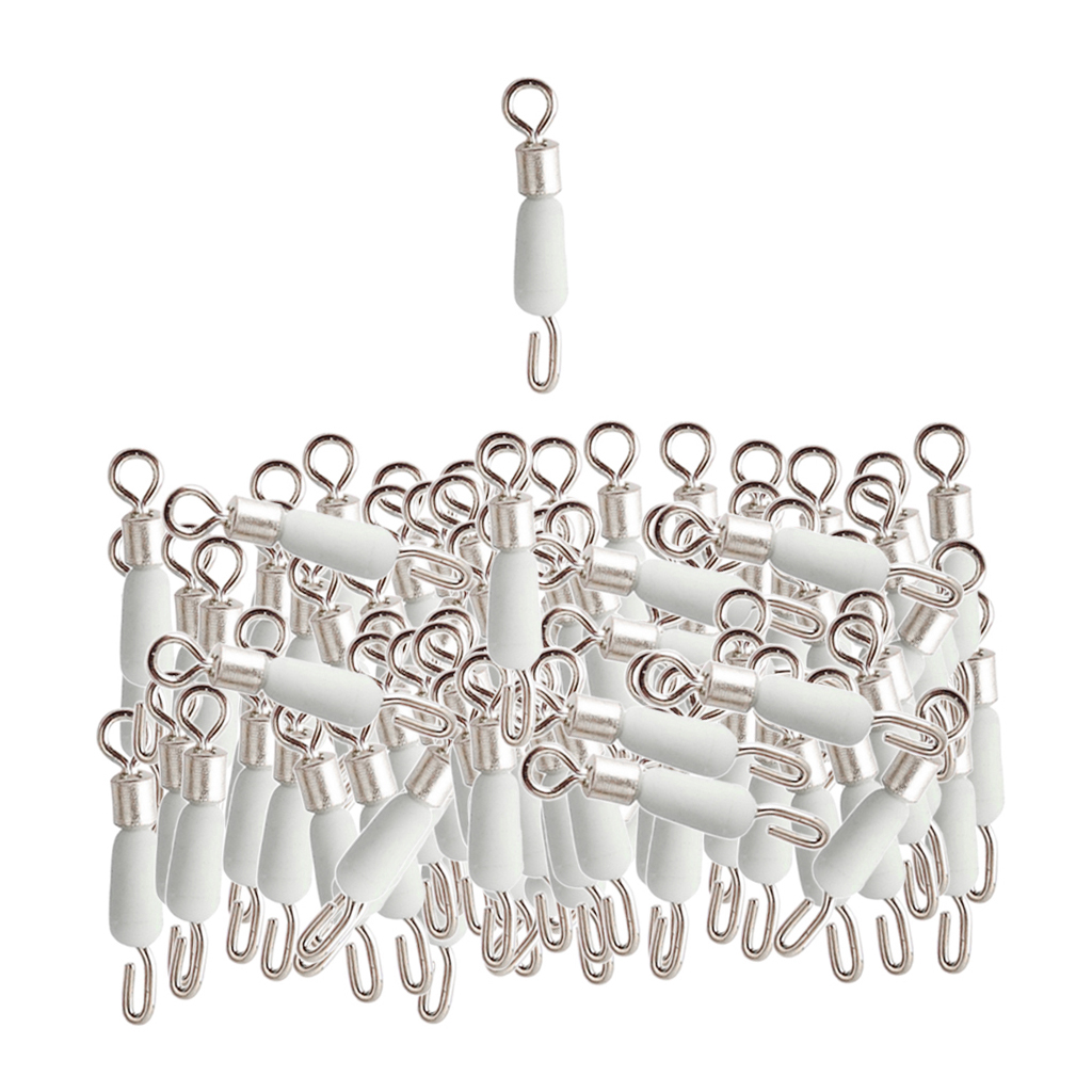 100pcs Quick Fishing Clip Line Connector Rolling Swivel Sub-line Hook Device