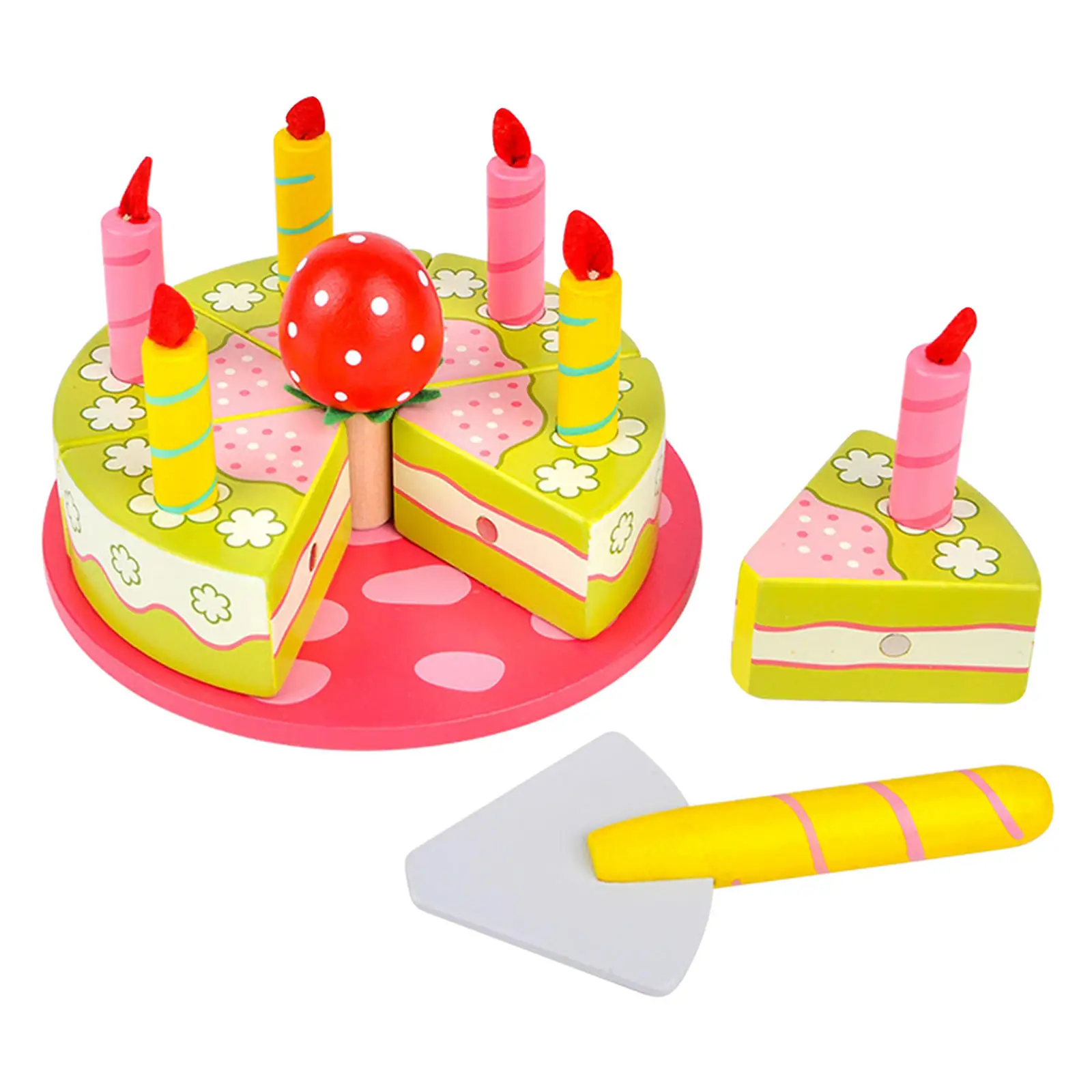 Cut Fruit Toy Cut Cut Music Magnetic Fruit Cake Wooden Children Girl Play House Birthday Cake
