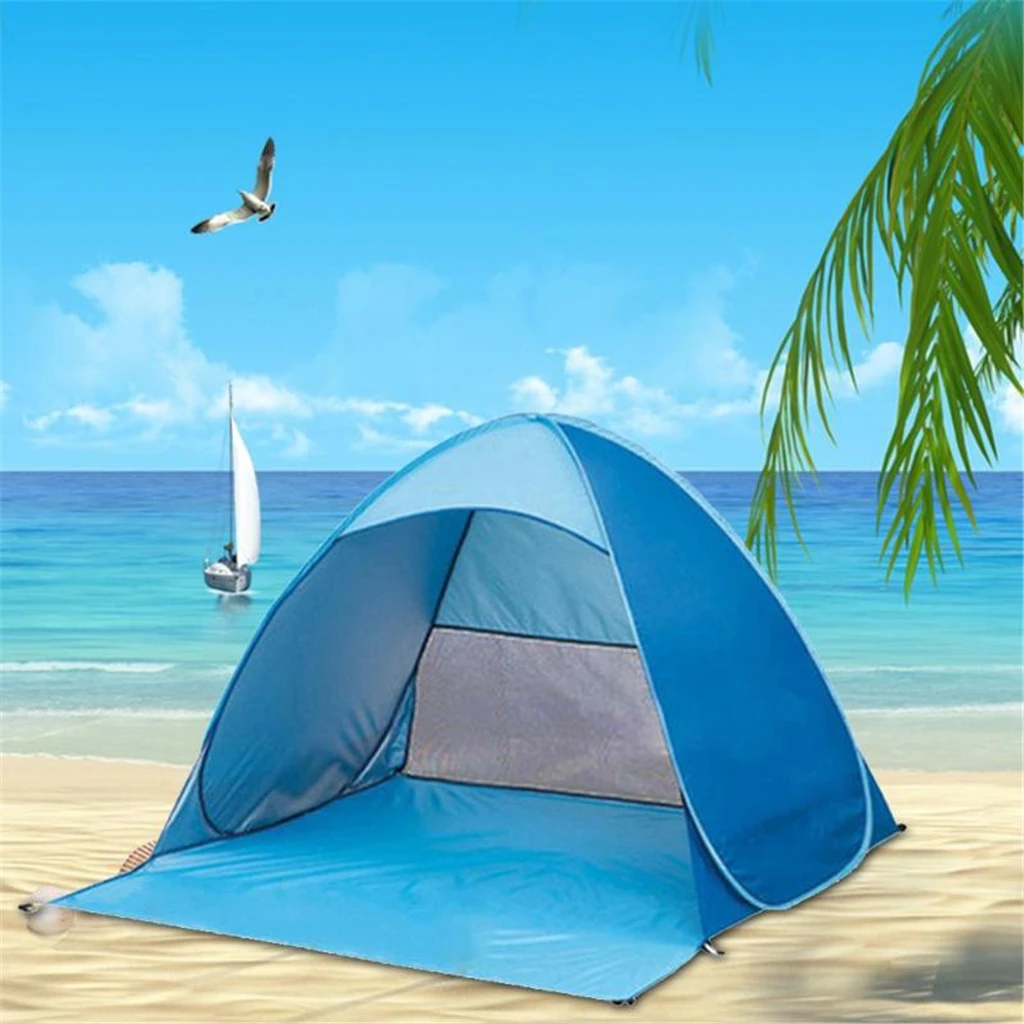 Beach Tent Sun Shelter  Up - Easy Setup Beach Shade Cabana for 2-3 Person