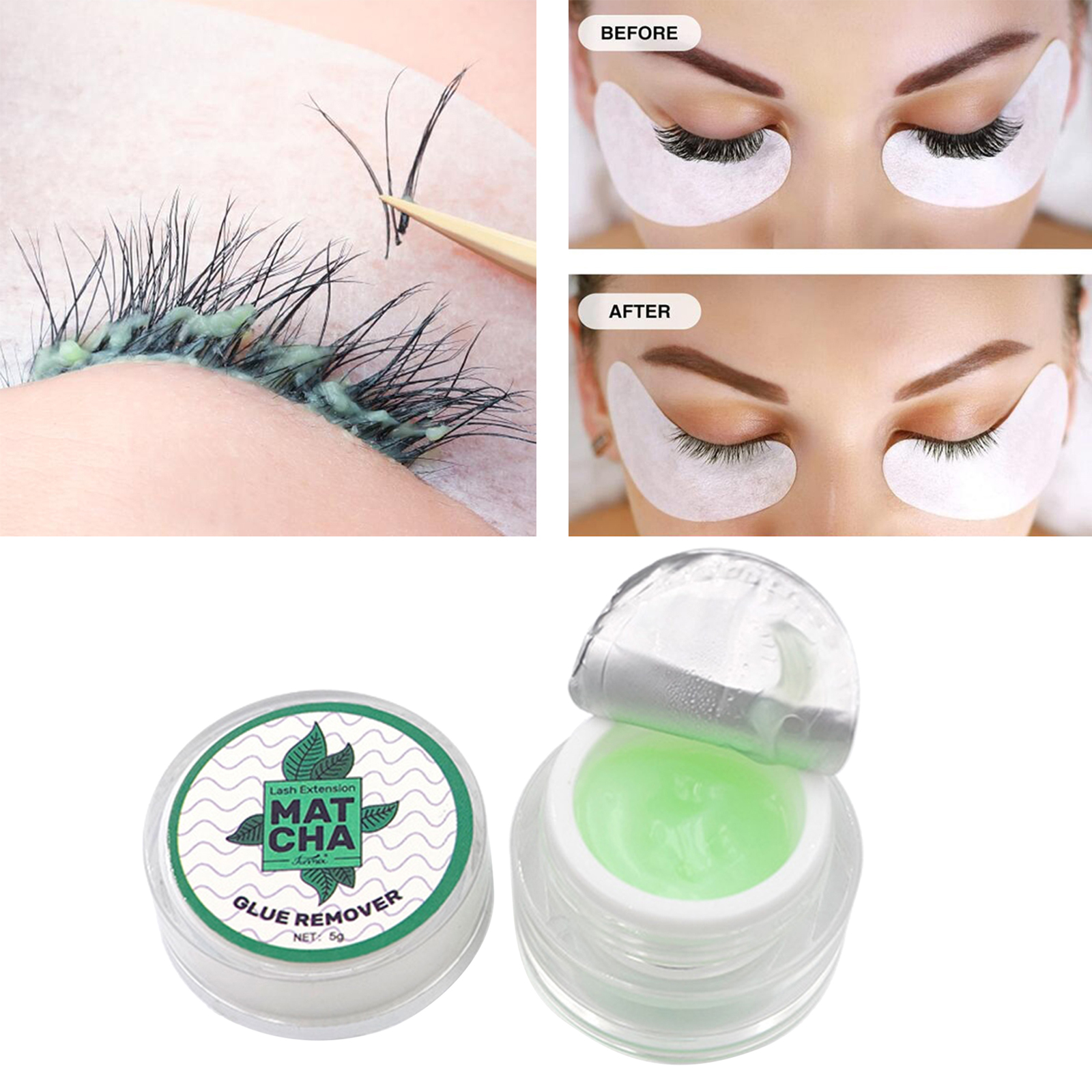 Eyelash Glue Remover Professional Fast Dissolution 5G Fruit Flavour Low Irritation Cream for Lashes Remover Makeup Tools