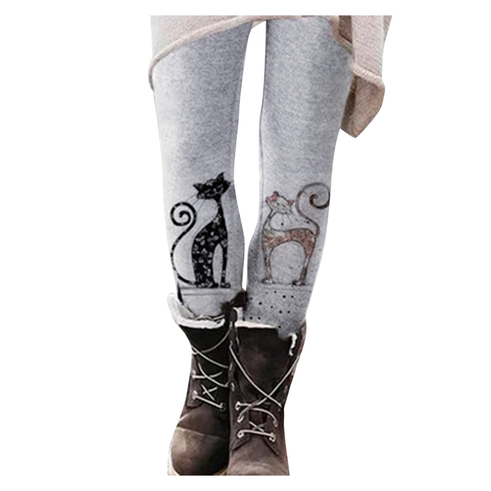 PMUYBHF Christmas Leggings for Women 2023 Plus Size Women Christmas Printed  Elastic All-Match Slim Casual Long Boot Pants Leggings 