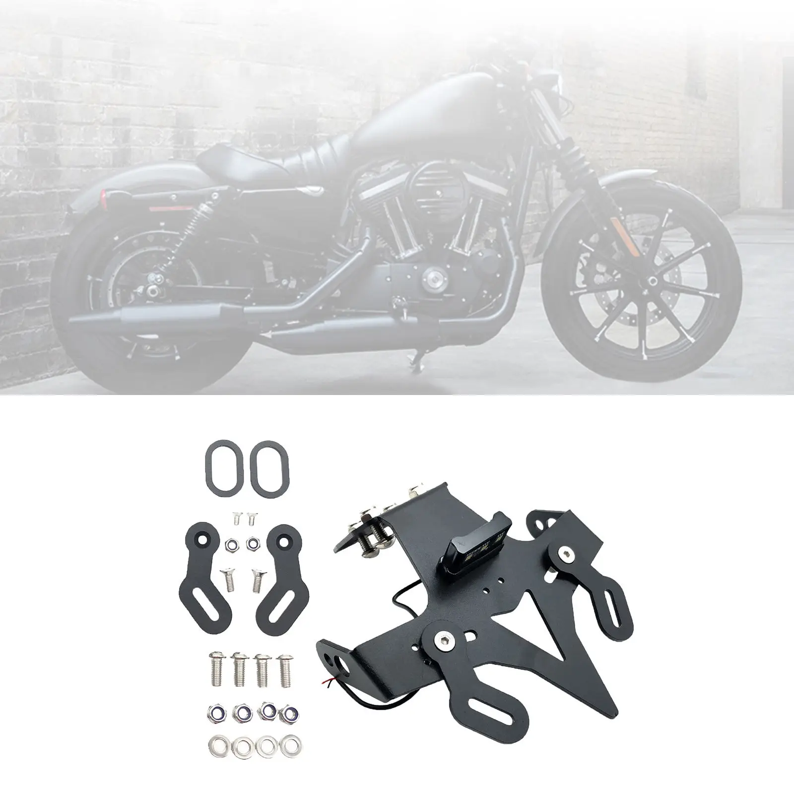 License Plate Frame Holder Steady Fender Bracket Tail Light Bracket Kit Fit for Kawasaki ZX25R 2020-2021 Motorbike Parts