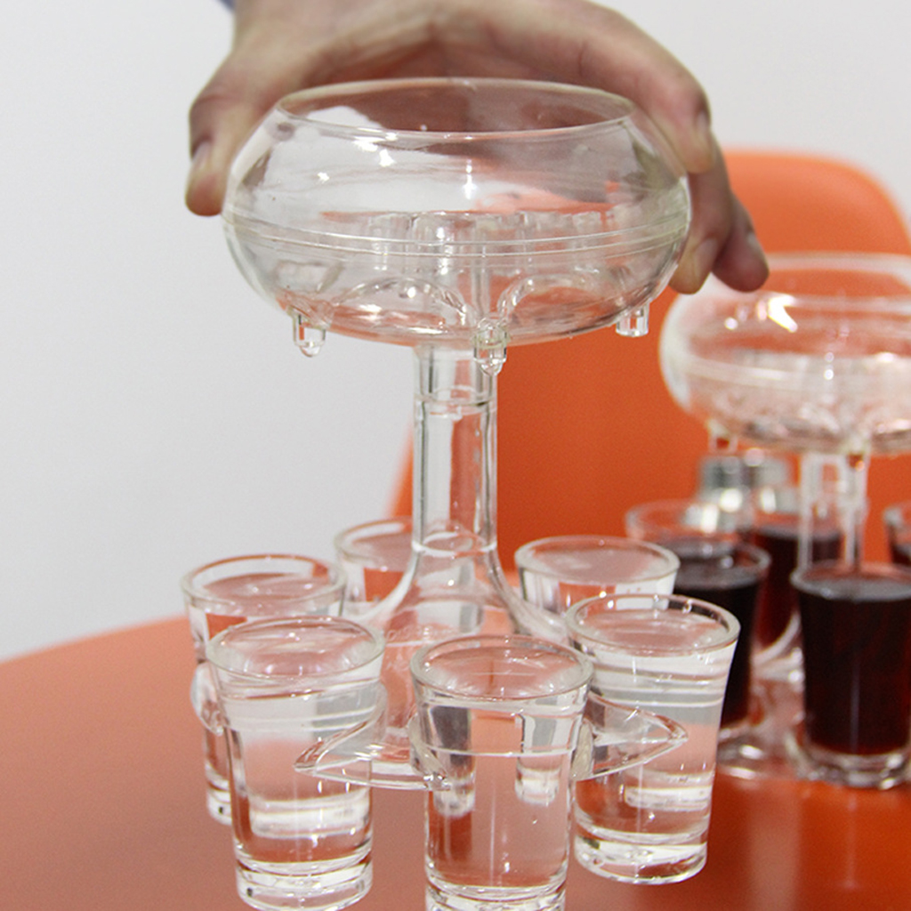 6 Shot Glass Dispenser Holder Cup Portable Party Gifts Bar Shot Dispenser