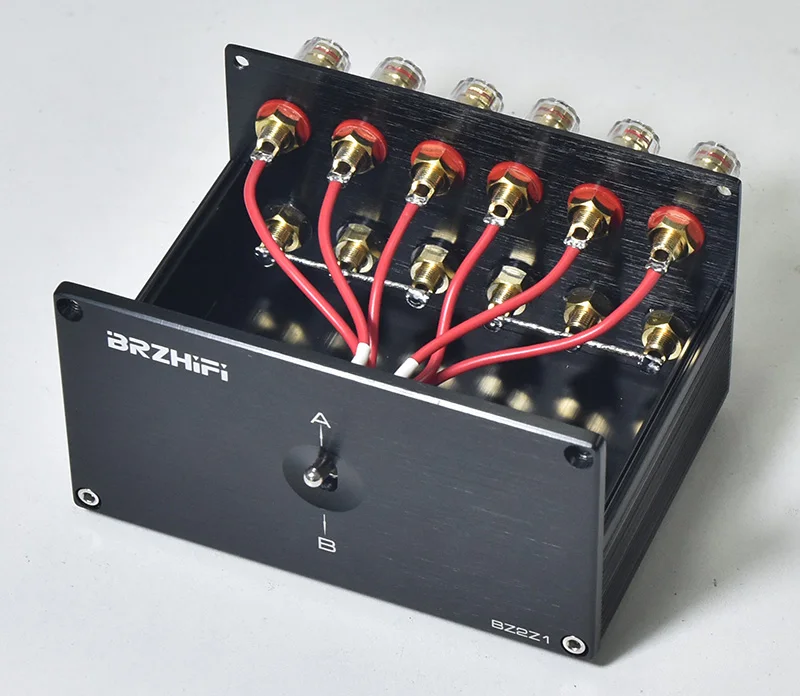 BRZHIFI Passive Audio Signal Switcher 2 In 2 Out Switch Selector Box 2 Amplifiers A Pair Speakers Switch