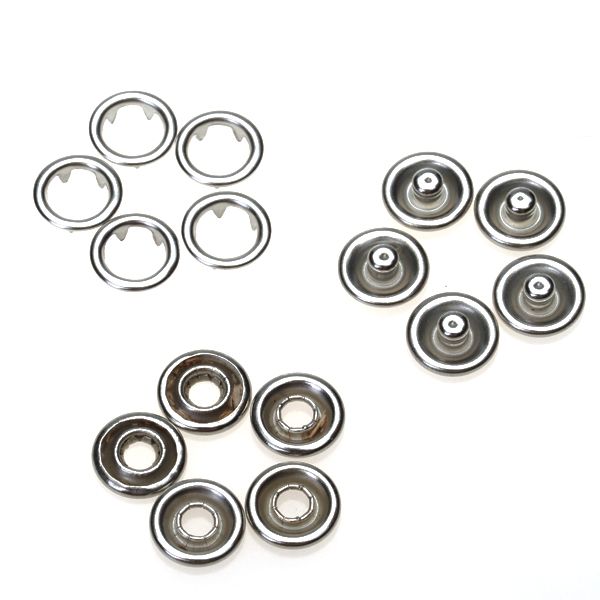 Set of 50 Snap Fasteners, Hand Press Studs Metal Snap Fasteners for Bags, Coats, Sleeping Bags etc