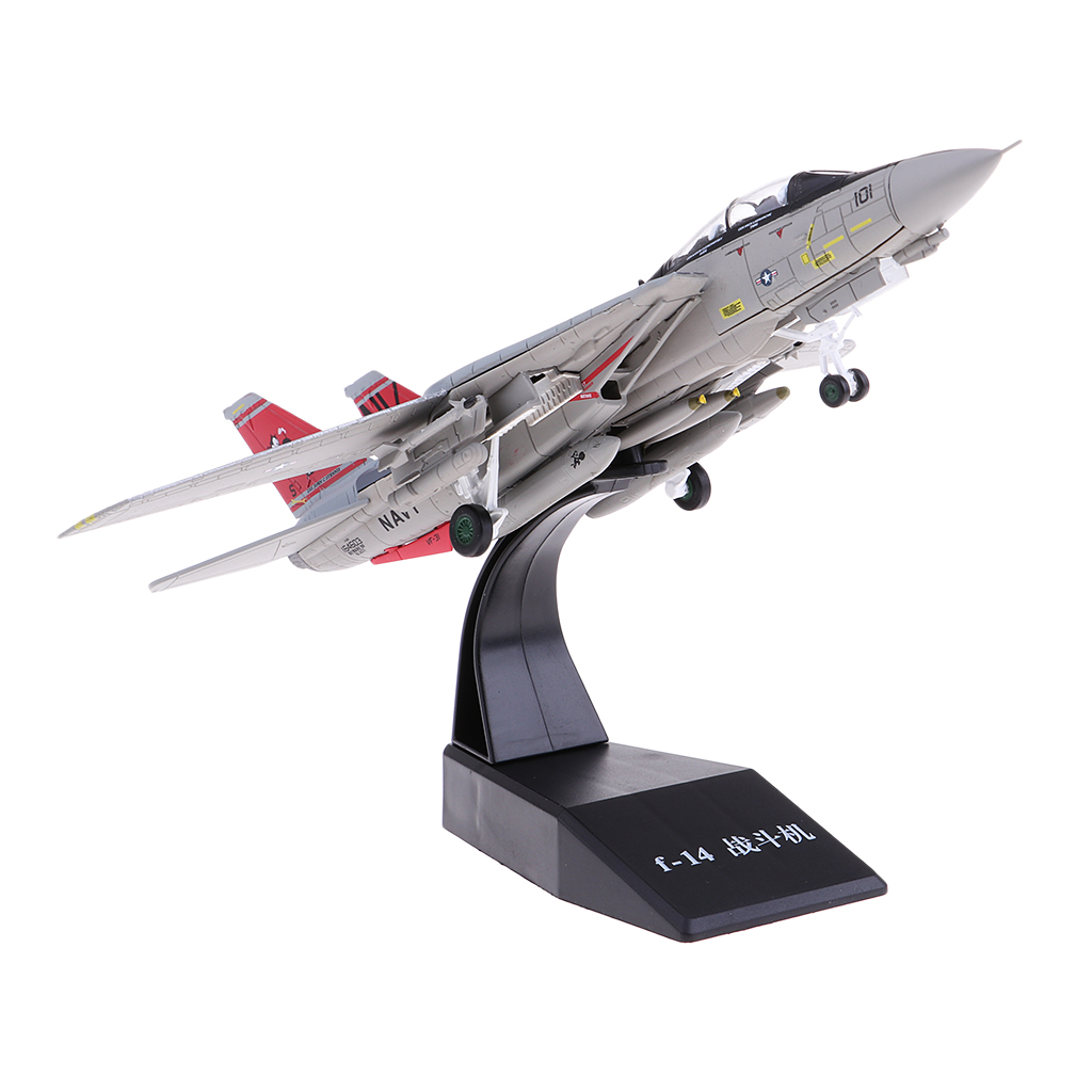 1/100 USA F-14 Fighter Aircraft Airplane Model W/ Display Stand Kids Gift
