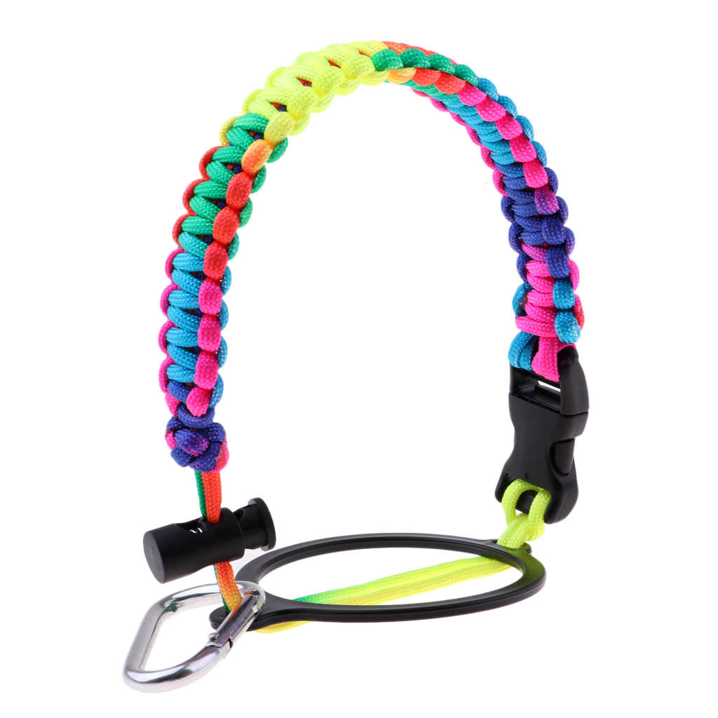 Outdoor Cycling Bike Bicycle Water Bottle Handle Cup Carrier Survival Strap Cord with Safety Ring and Carabiner