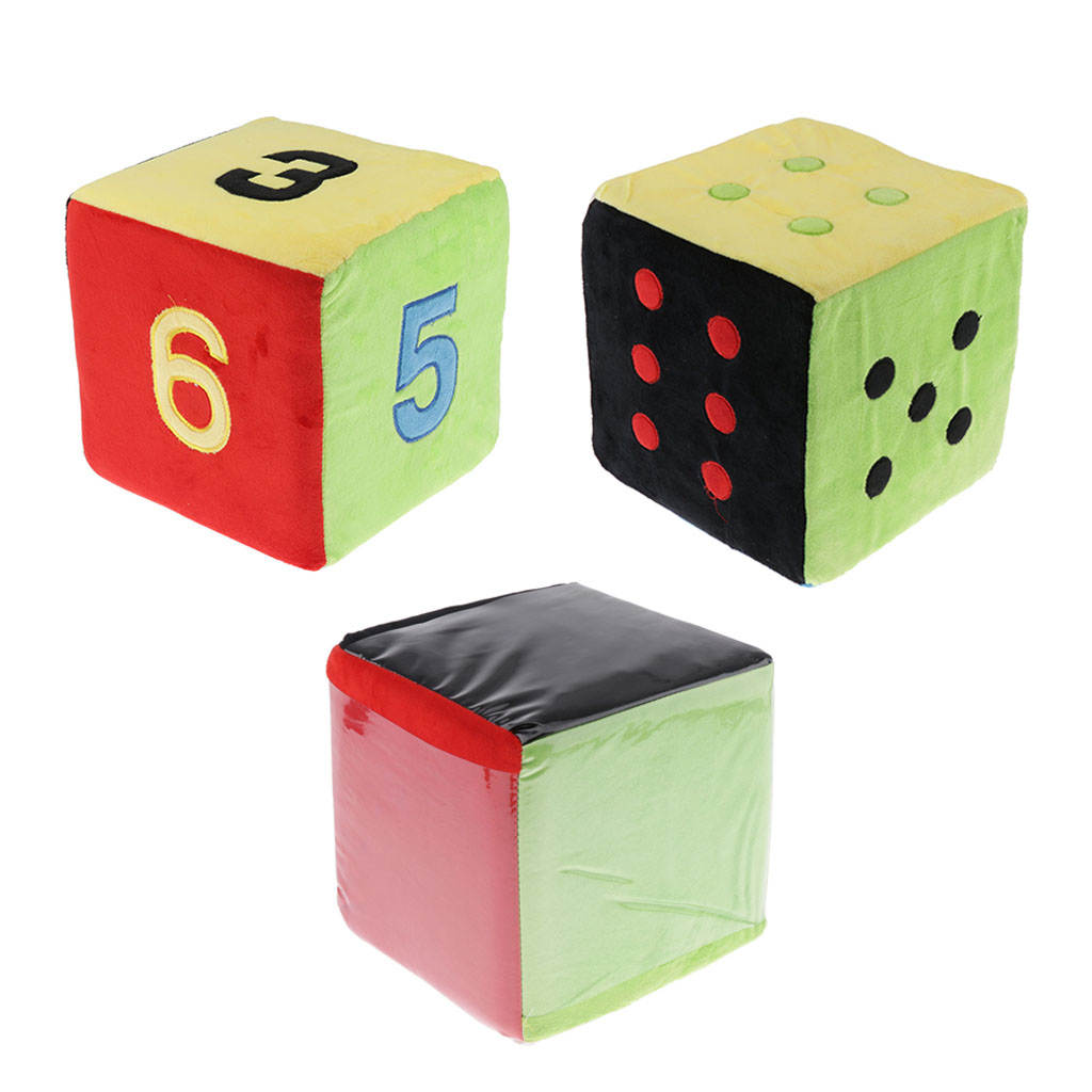 20cm Big Plush Cubes Children Stuffed Toys Cubic Cushions Cushions Sofa Decor
