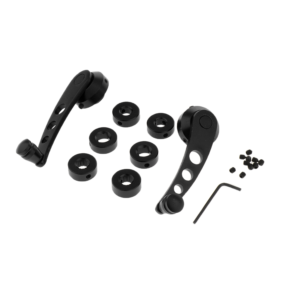 2pcs Window Crank Handle Winder Billet Aluminum Universal Car Wagon Door Window Crank Handle Winder (Pair)
