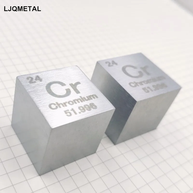 1 inch 25.4 mm Chromium Cr metal element cube periodic table 99.9% pure