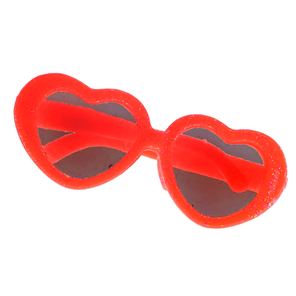 Pair of Heart Frame Eye Glasses Sunglasses for 18