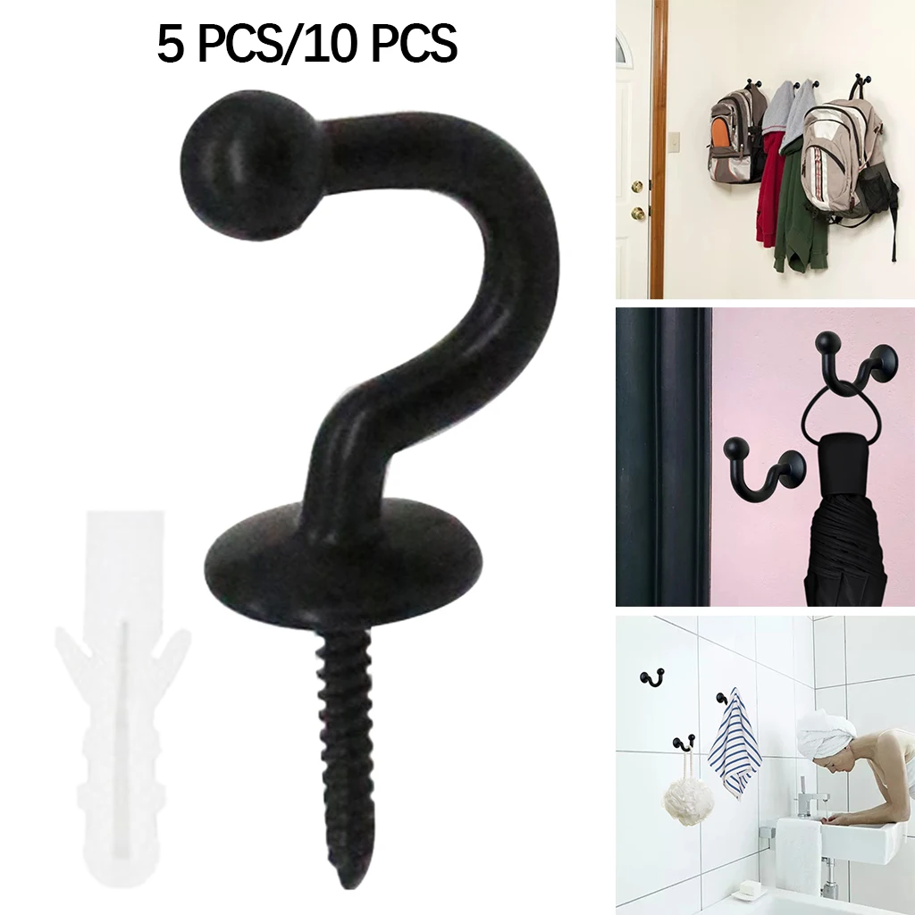 Wall Mounted Hook Towel Hanging Hook Clothes Hats Hooks Heavy Duty for Furniture Kitchen