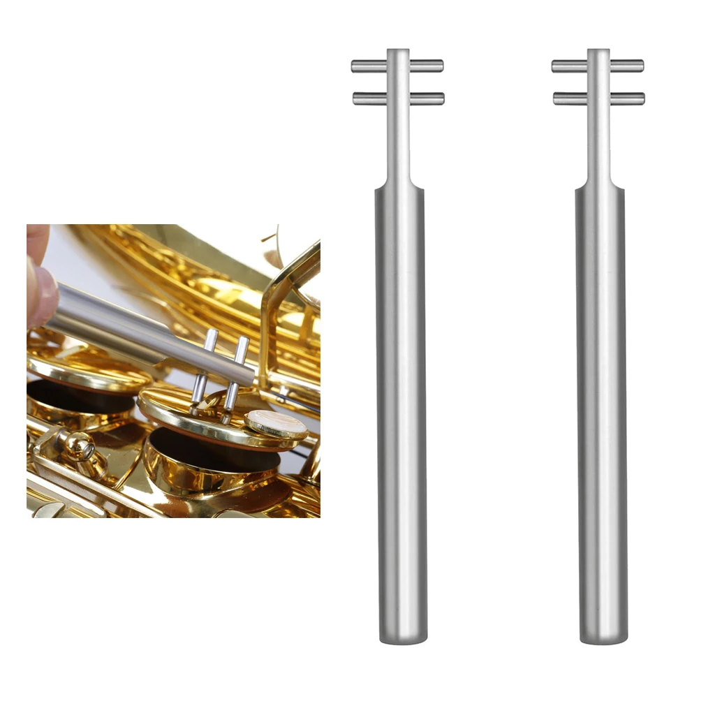 2x Silver Adjusting Saxophone Wrench Key Cover Steel Impact Resistance Spanner Musical Instrument Accessories Convenient