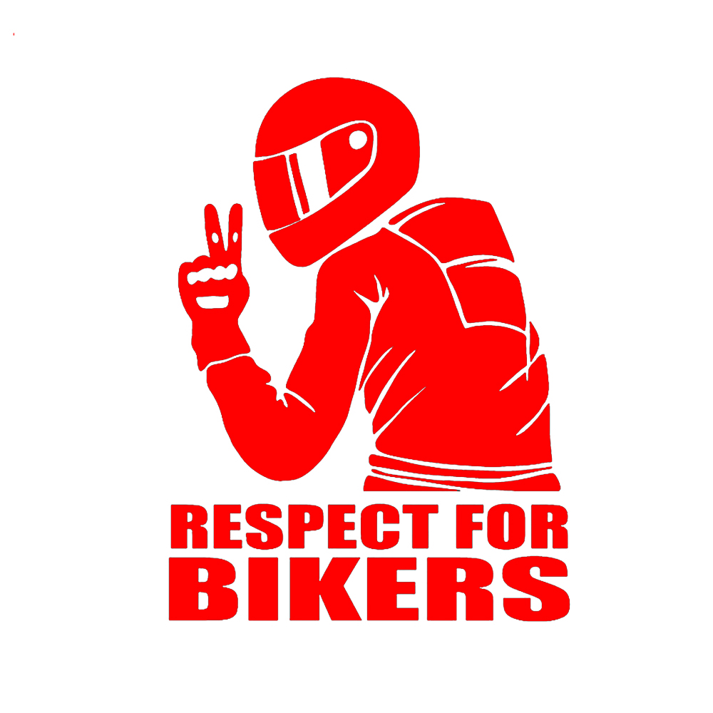 Respektieren Motorradfahrer, Personalisierte Aufkleber, Auto Aufkleber, Motorrad Aufkleber, JDM Wasserdicht und Sonnencreme PVC 19*14cm – Detail 3