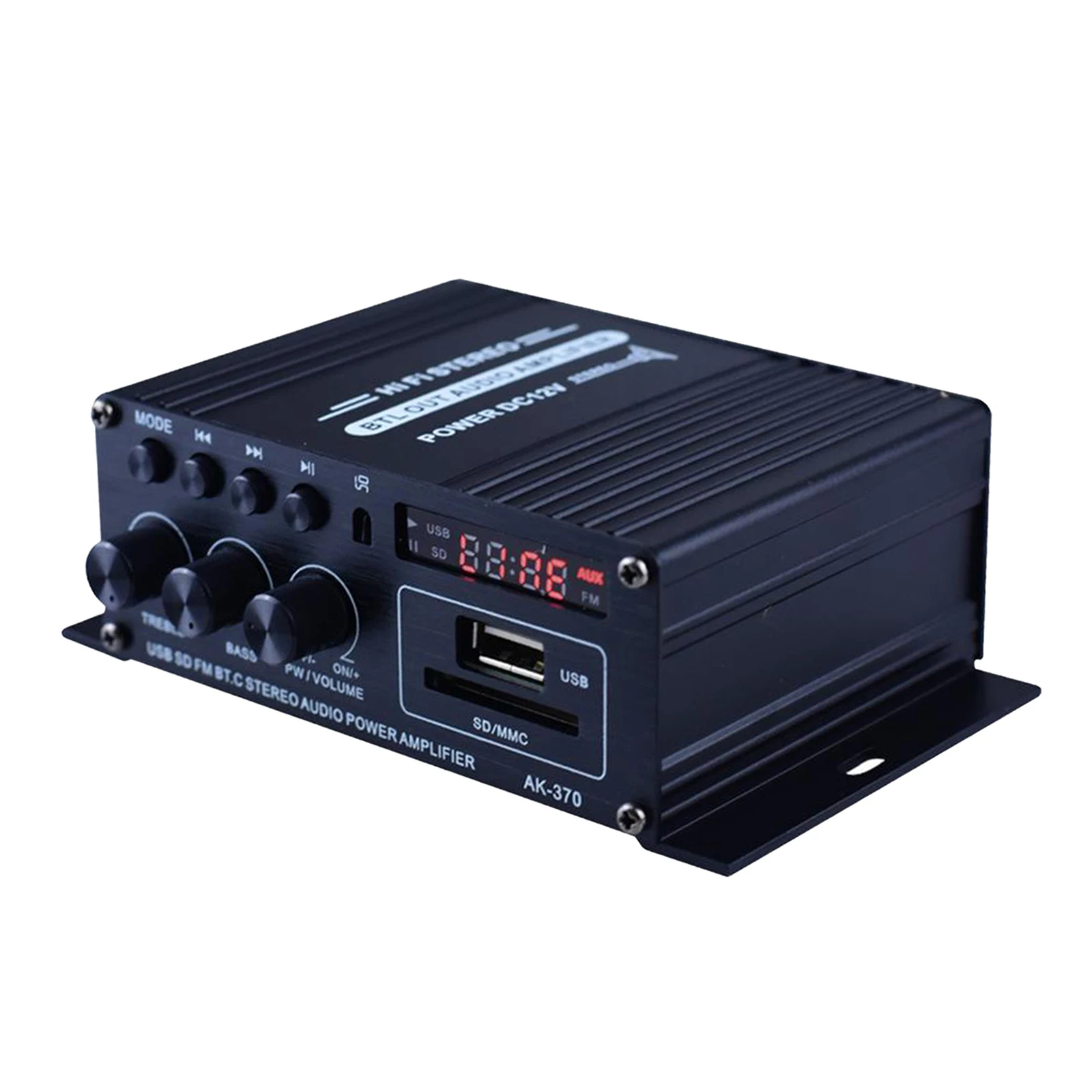 2 Channel  Audio Amplifier Amp Bluetooth 12V FM USB Low Distortion