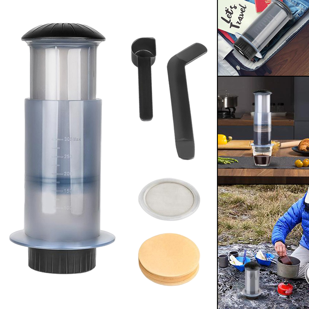 Stainless Steel Portable Mini Press Coffee Maker Machine for Home Travel