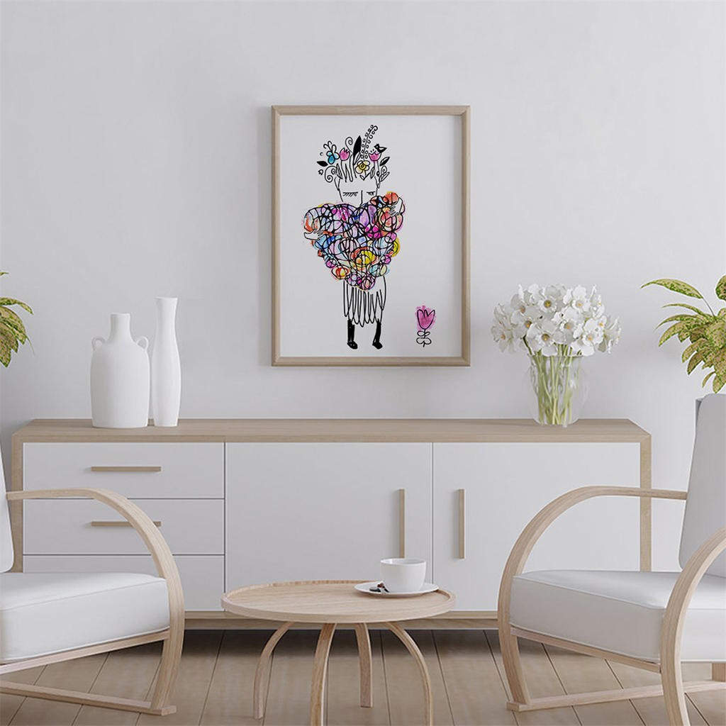 Abstract Heart Canvas Art Painting Print Pictures Decoration Picture Living Room Modren Family Living Room Decor Wall Poster