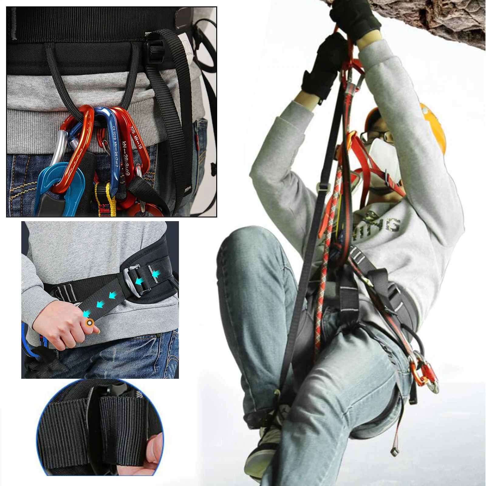 Details about   Protection Harness Seat Safety PVC Rescue Rappelling Protective Caving 