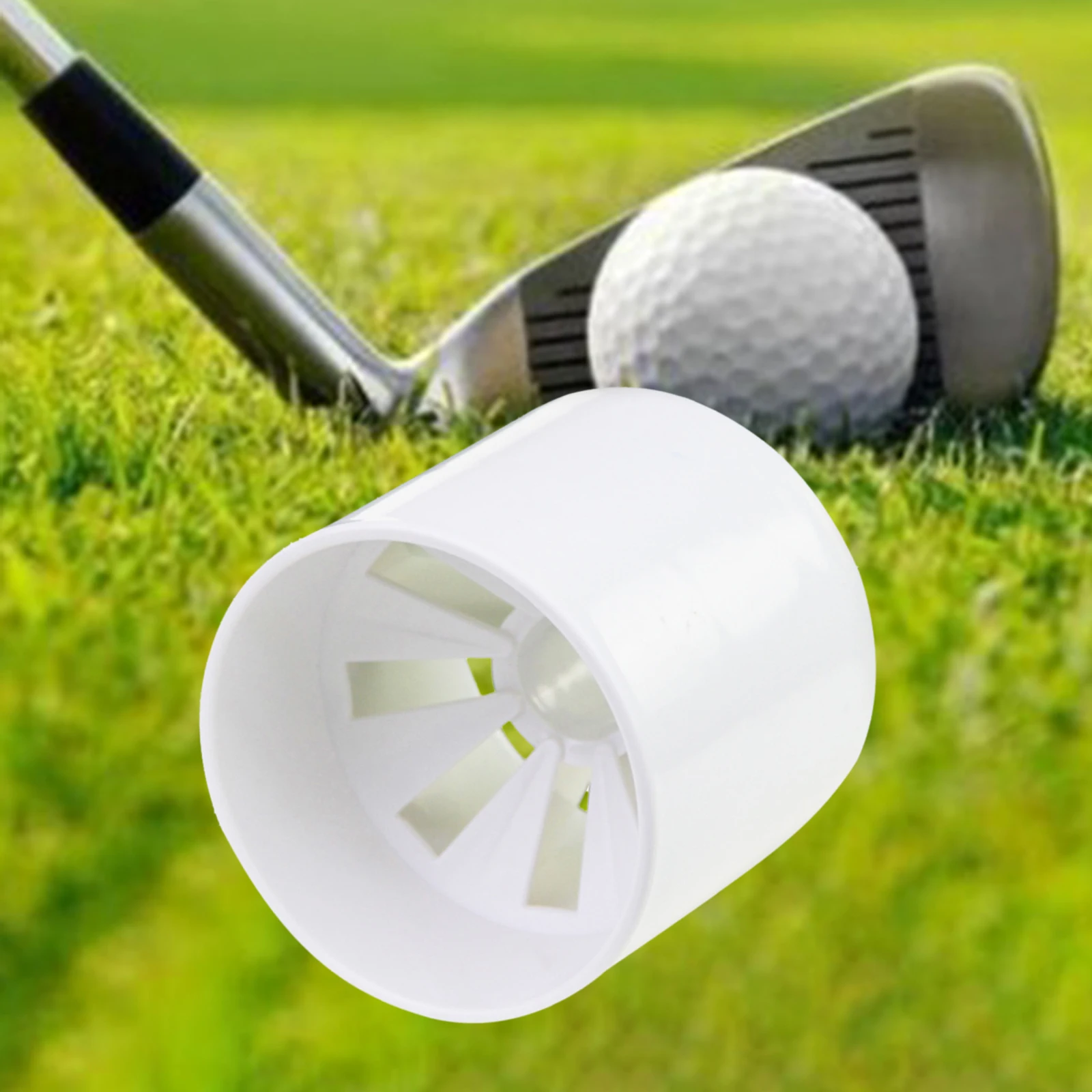 Golf Cup Hole Cups for Putting Green Backyard Training, White Plastic Training Ball Socket