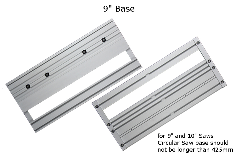 Base universal para Serra Circular, adequado para trilhos guia, 7 em, 9 em