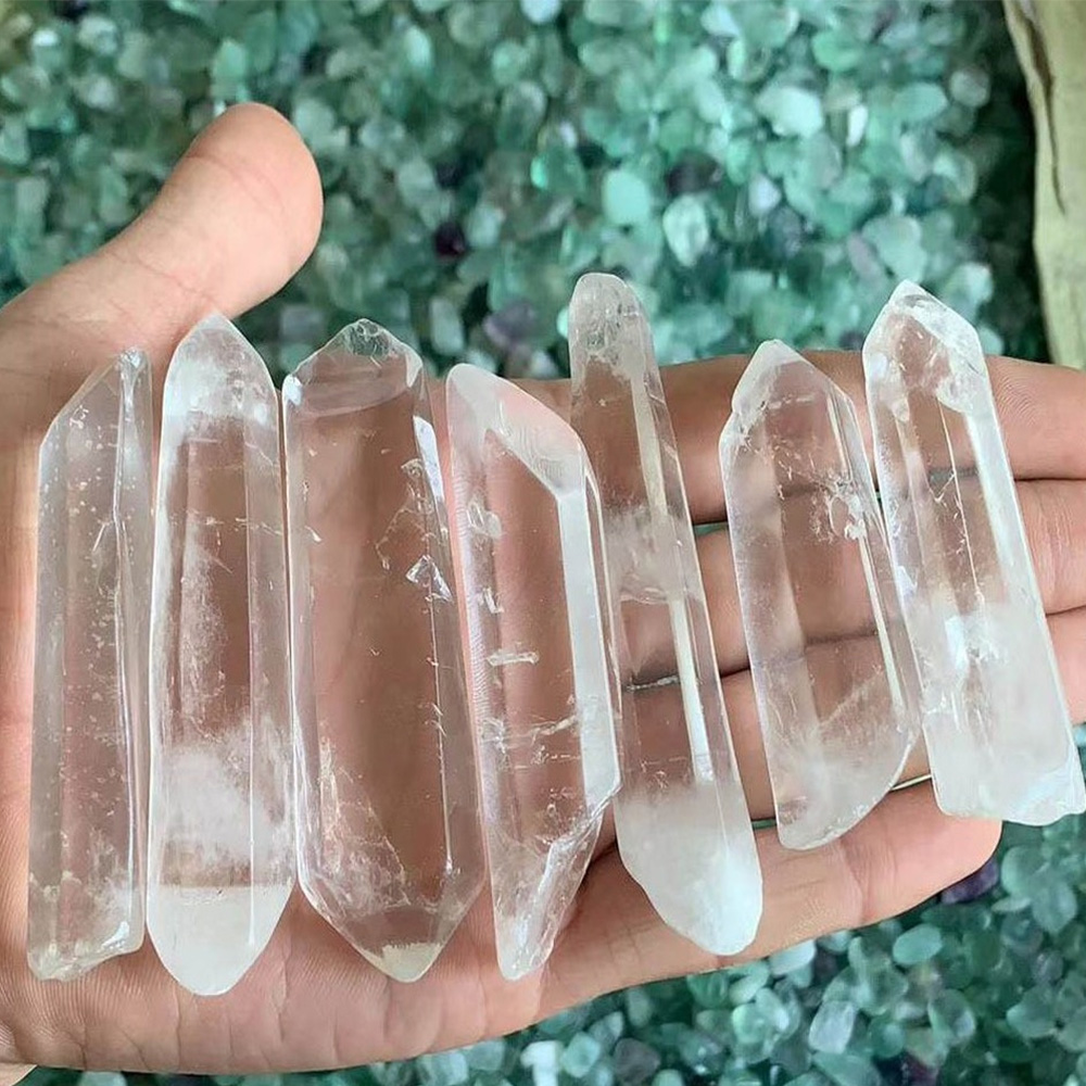 Natürliche Poliert Klar Quarz Kristall Punkte Spalte Reiki Healing Zauberstab Energie Stein Raw Rock Mineral Probe Wohnkultur – Detail 5