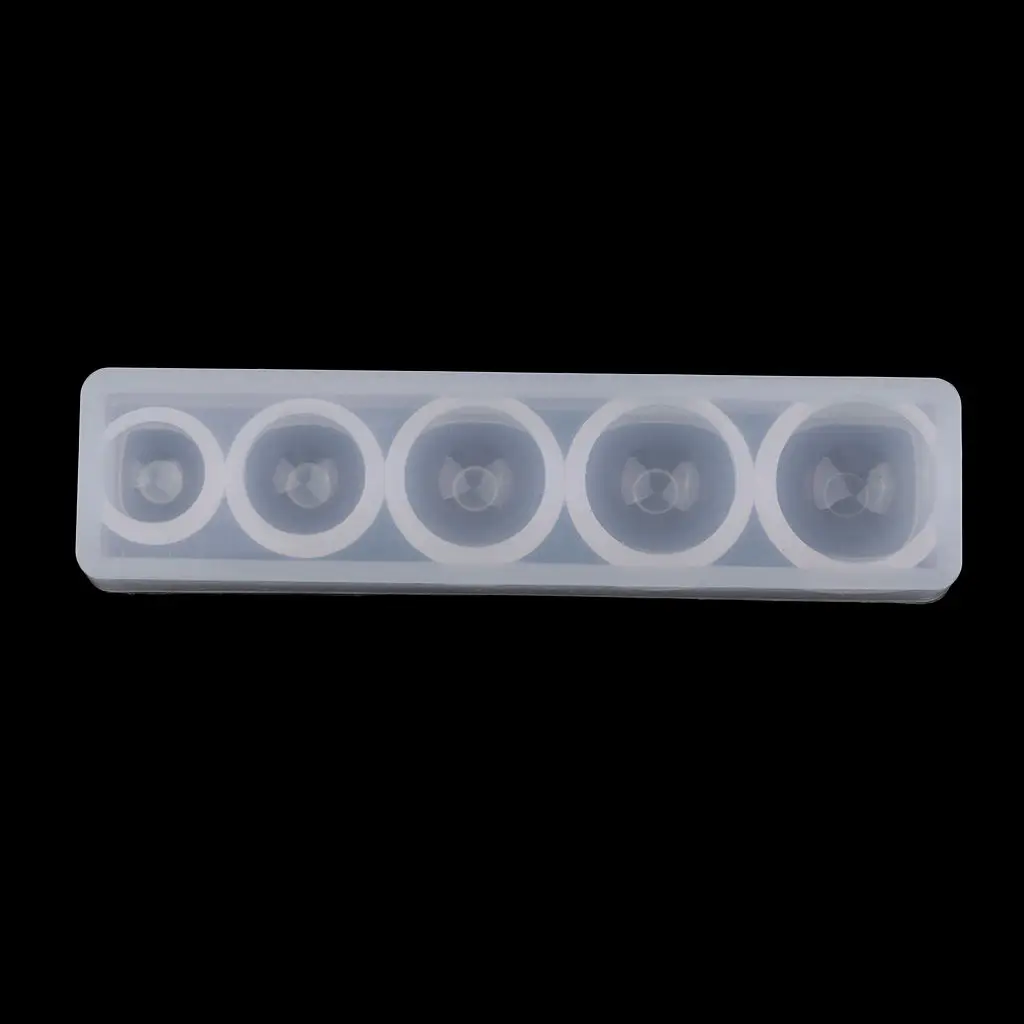1 Set /5 Size Semisphere Novelty 3D Cabochon Silicone Mold Mould for Epoxy Resin DIY Pendent’s Craft Molds Xmas Décor Making