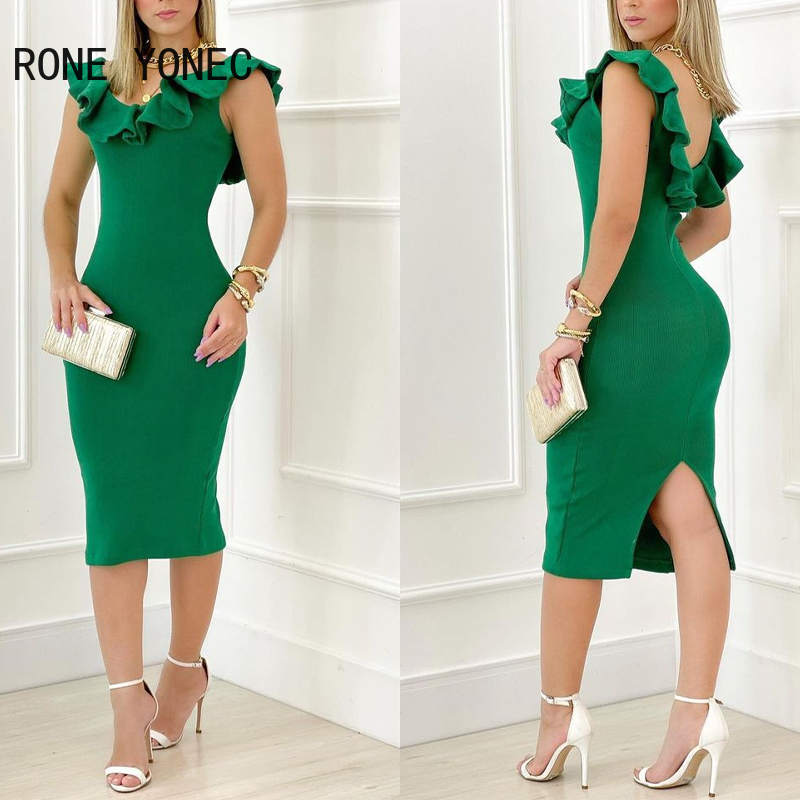 bodycon midi sem costas, costas pequenas, vestido de festa formal sexy, prata