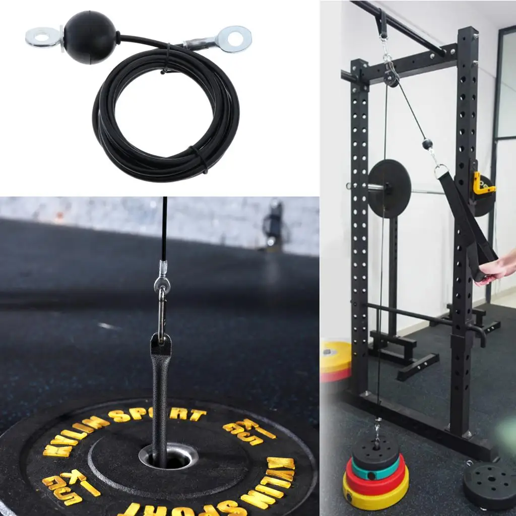 Gym Fitness Pulley Cable System Biceps Triceps Arm Hand Strength Exercise Tool