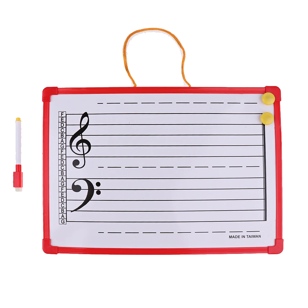 Music notation whiteboard dry erase board with music staff magnets