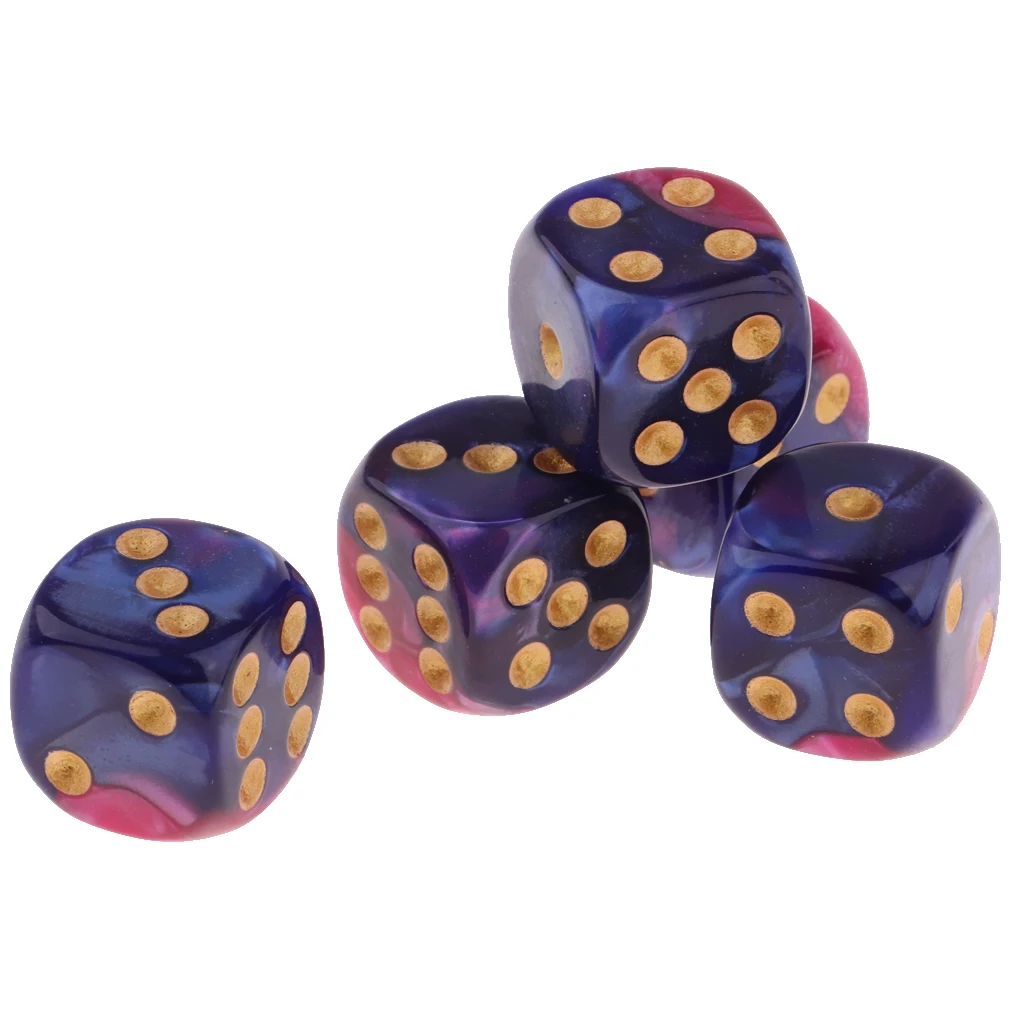 5 Pieces Polyhedral Dice Double-Colors Polyhedral Game Dice for RPG  Pathfinder