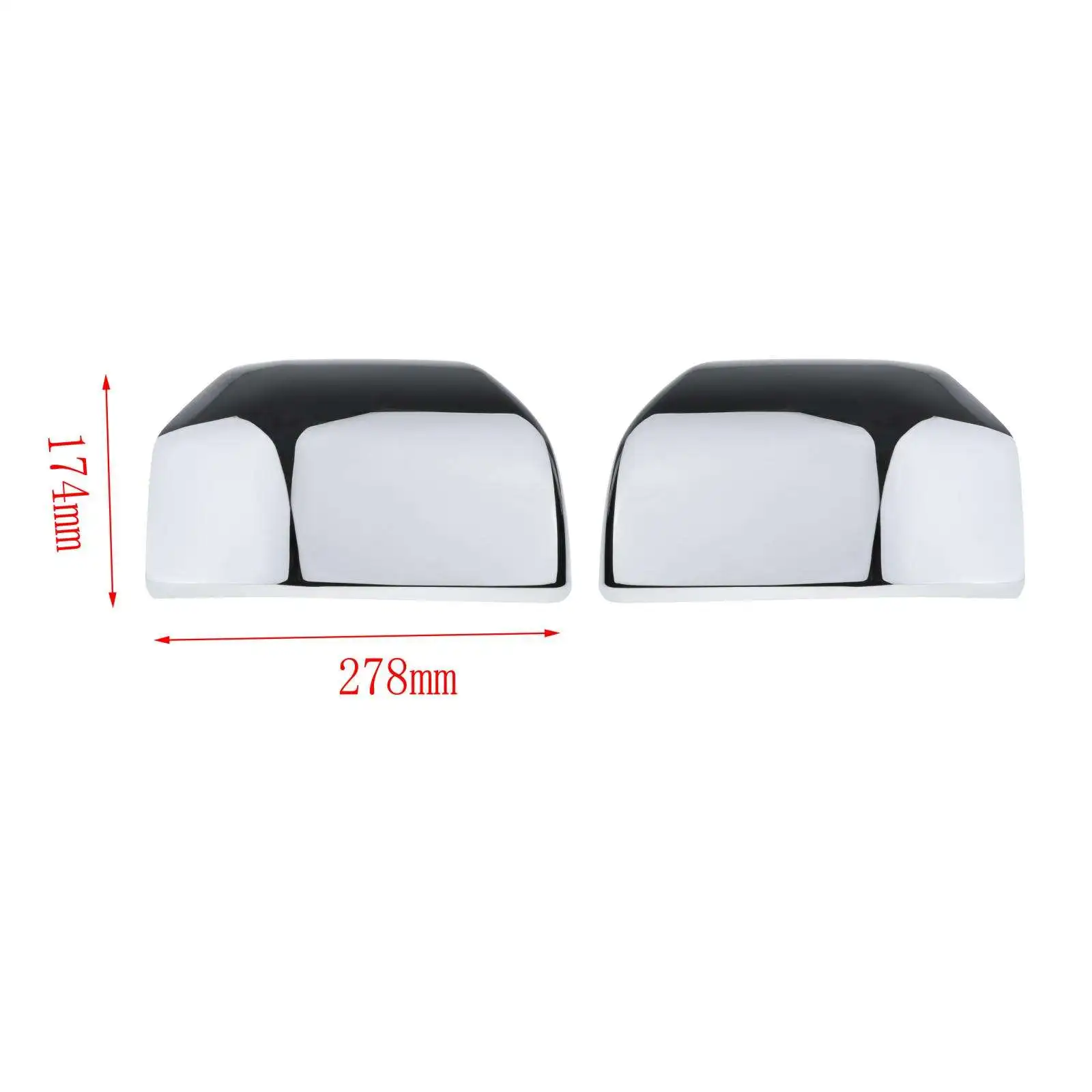 1Pair Top Half Side Mirror Covers fits for 2015 2016 2017 2018 2019 2020 Ford F150