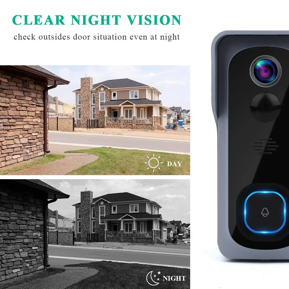 video intercom system for home New Video Doorbell Smart Home 1080P Waterproof IR Night Vision Video Intercom Doorbell Camera Wifi Doorbell Video Door Phone intercom audio