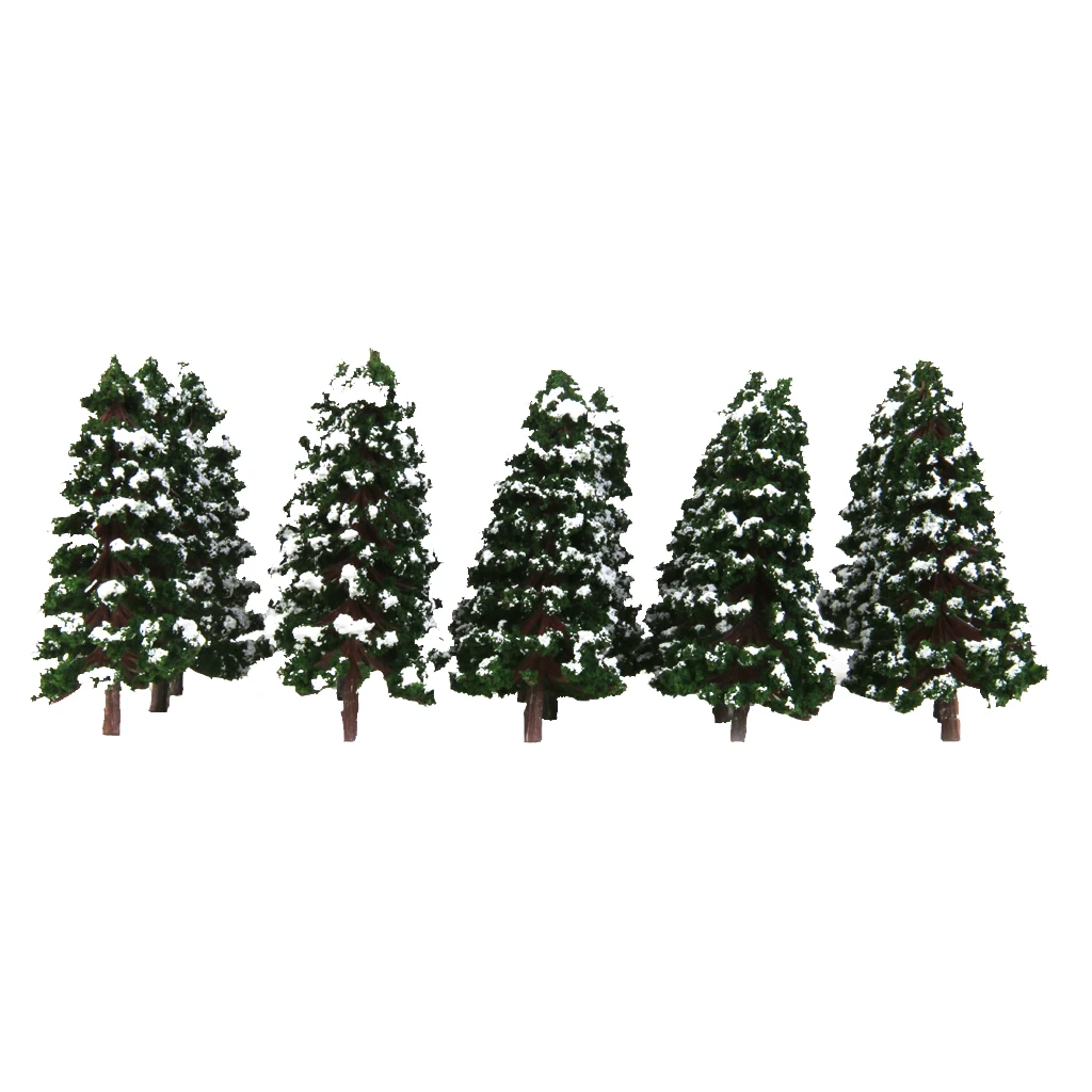 20pcs Models Green Trees Snow Scene Landscape Train Decoration Toy 3.15