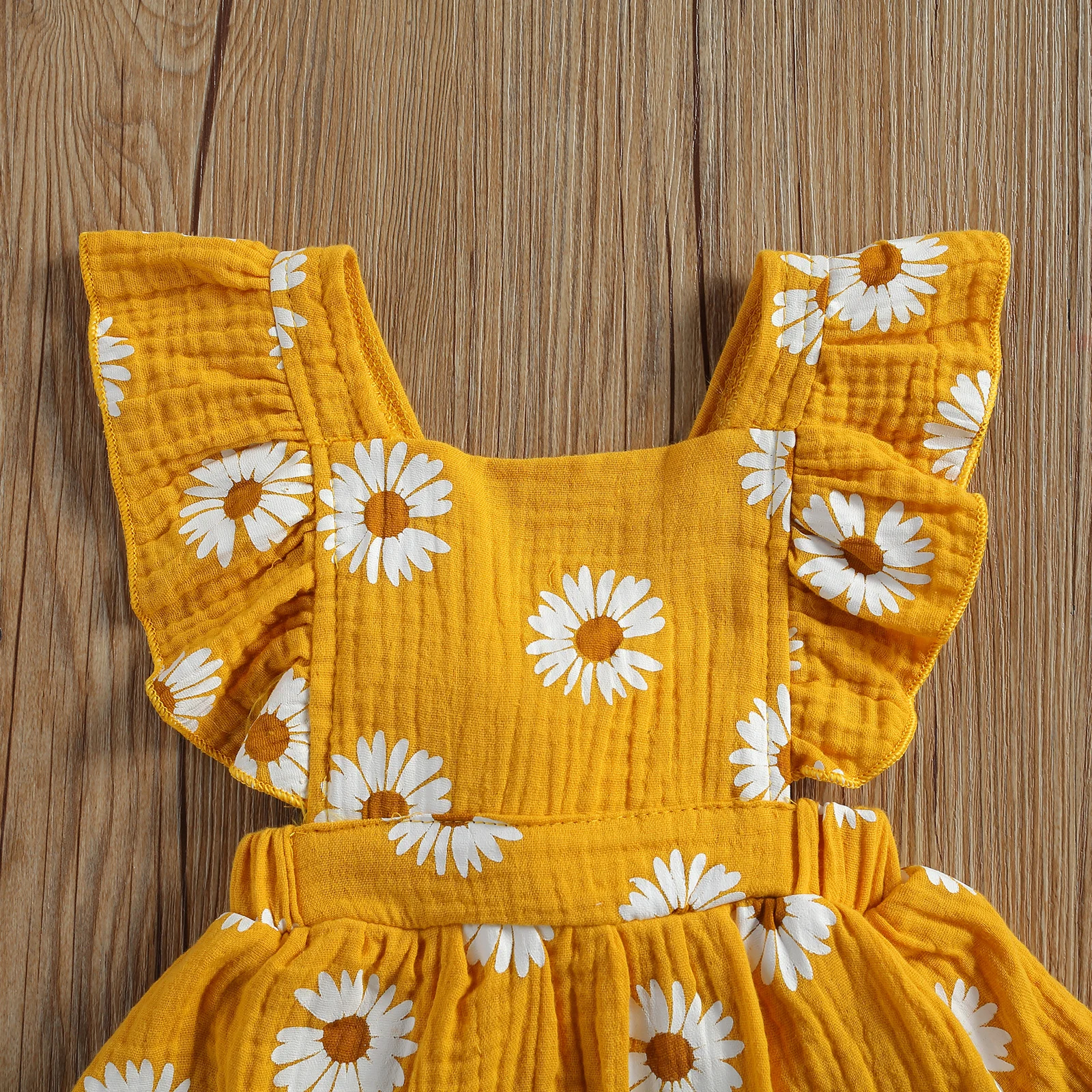 0-24M  Newborn Baby Girls Ruffle daisy r Romper Backcross Jumpsuit +Headband Outfits Sunsuit Baby Clothing Baby Bodysuits are cool