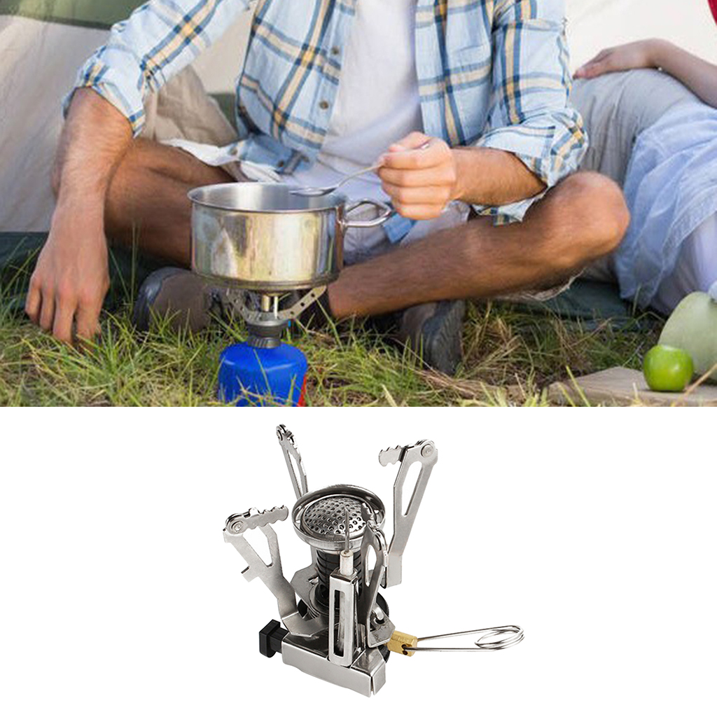 3000W 120g Mini Foldable Pocket Stoves Backpacking Portable Oven Split Stove