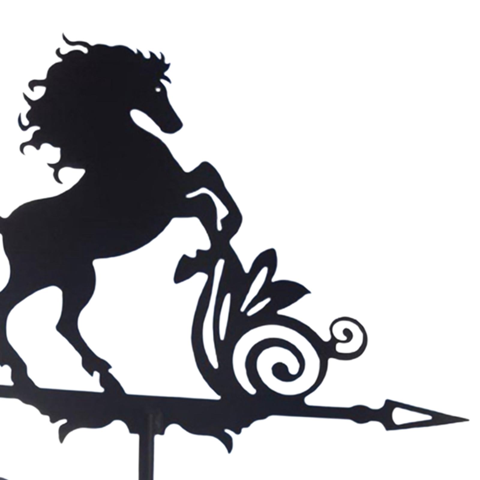 Premium Backyard Garden Decoration Weather Vane, Heavy Duty Iron Wind Mill Horse Design