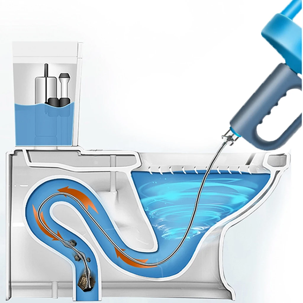 100cm Sink Cleaner Sewer Dredging Tool Kitchen Drain Snake Spring Pipe Dredging Tool Unblocker Drain Clog Tube Hair Cleaner Hook