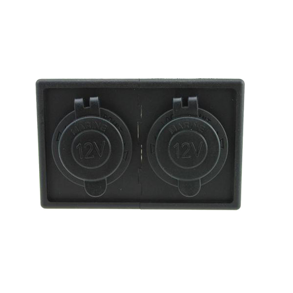 12V 24V Power Socket with Holder Housing for Car Boat RV Motorcycle Marine
